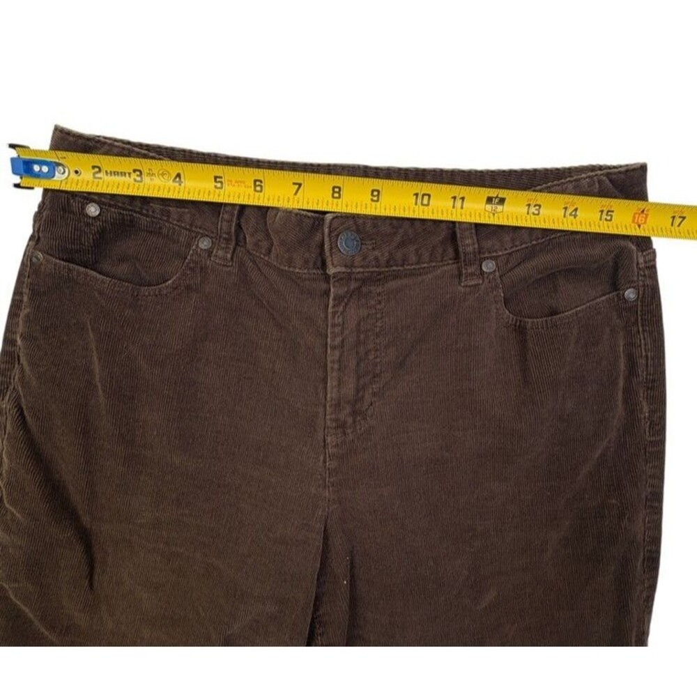 Talbots Petites Heritage Brown Corduroy Straight Leg Pants 12P Fall Preppy - Picture 9 of 16